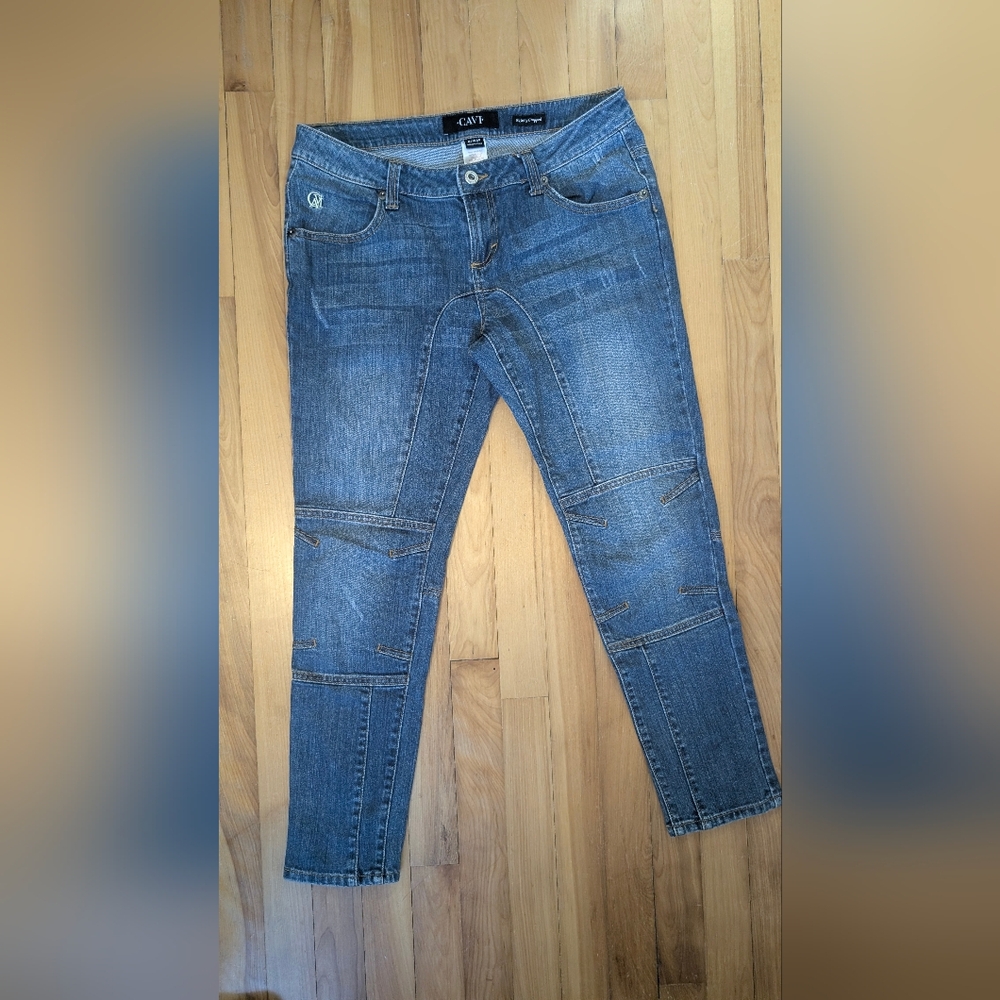 CAVI Y2K Stylish Blue Jeans Skinny Cropped for Women